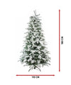 Albero di natale "fiocco neve" con 983 rami ad aggancio, 180 cm