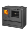 Cucina a legna con forno 7,7 kw bordeaux